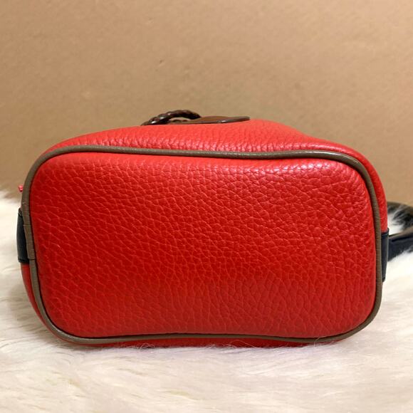 DOONEY and BOURKE Vintage Red & Blue All Weather Leather TETON Drawstring Bucket - Picture 14 of 16